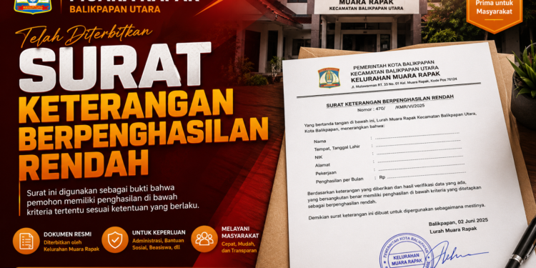 Surat keterangan berpenghasilan rendah